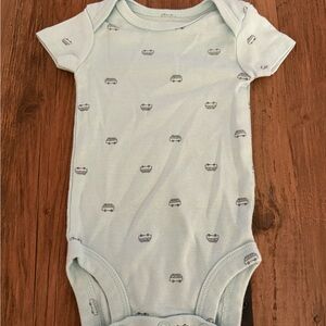 Carter's Soft Blue Car Pattern Bodysuit